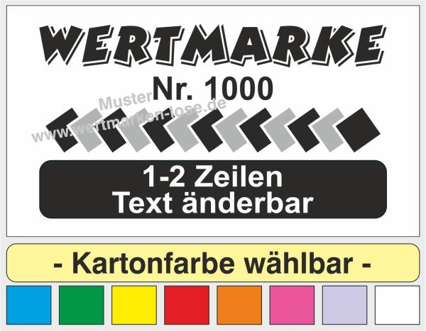 1000 Wertmarken "Quadrat"